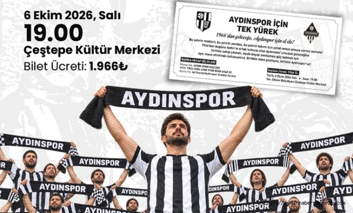 Aydınspor Gecesi 6 Ekim’de Çeştepe Kültür Merkezi’nde düzenlenecek