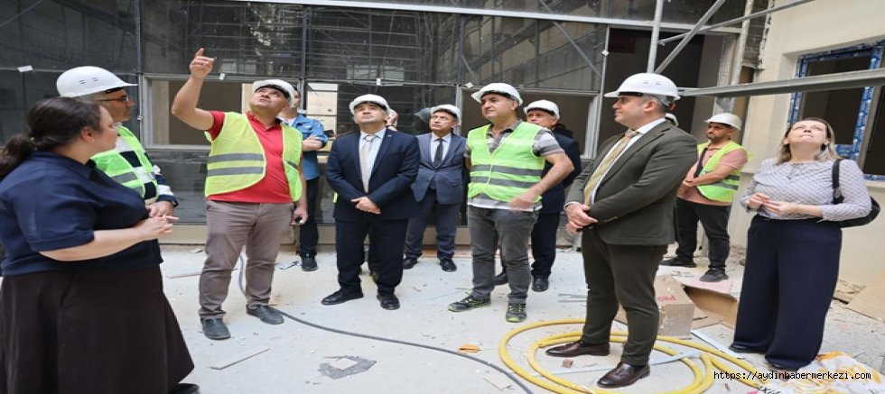 ADÜ Rektörü Yapımı Devam Eden Diş Hekimliği Hastanesini Denetledi