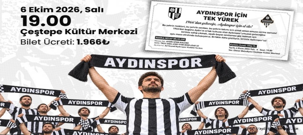 Aydınspor Gecesi 6 Ekim’de Çeştepe Kültür Merkezi’nde düzenlenecek
