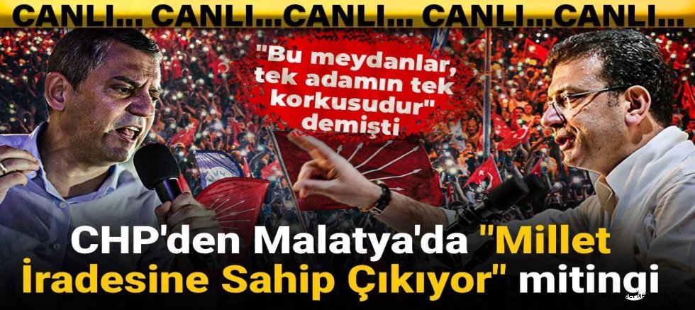 Özgür Özel Malatyada Halka Hitap Ediyor