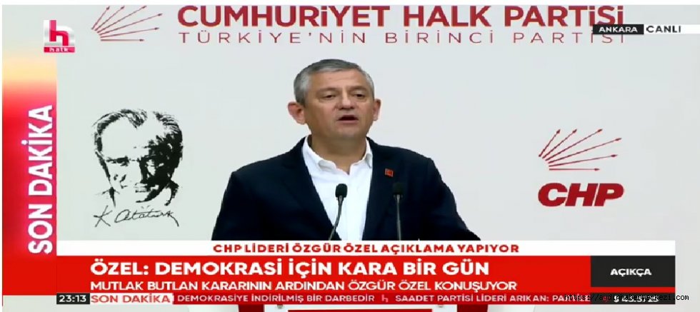 ÖZGÜR ÖZEL VATANDAŞA SESLENİYOR
