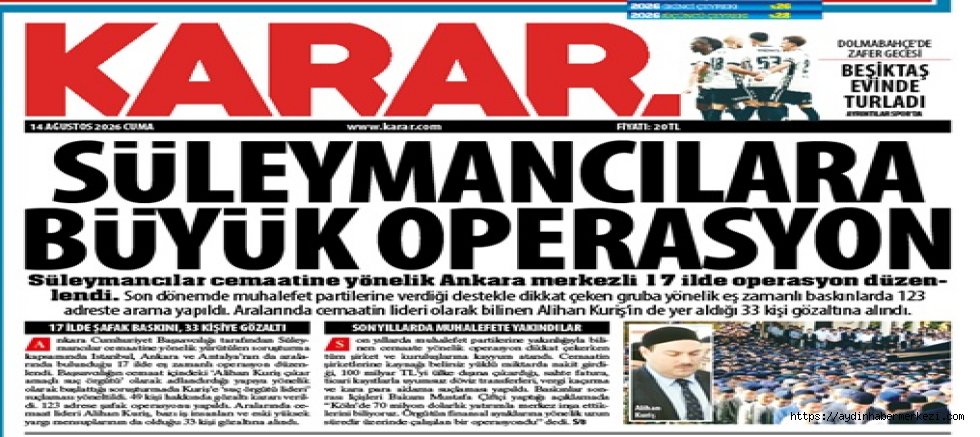 Süleymancılara büyük operasyon