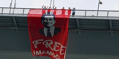 CHP'li milletvekilleri Boğaz Köprüsü'ne 'İmamoğlu'na özgürlük' pankartı astı